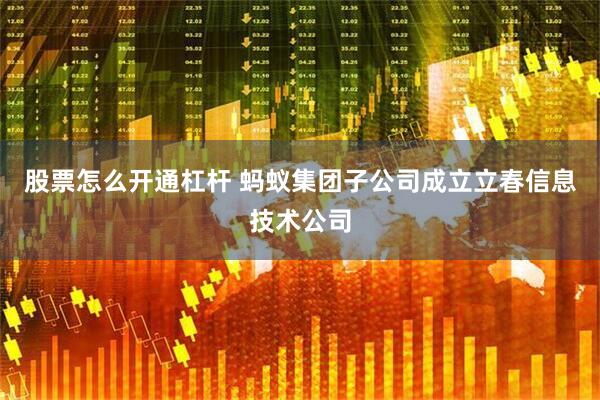 股票怎么开通杠杆 蚂蚁集团子公司成立立春信息技术公司